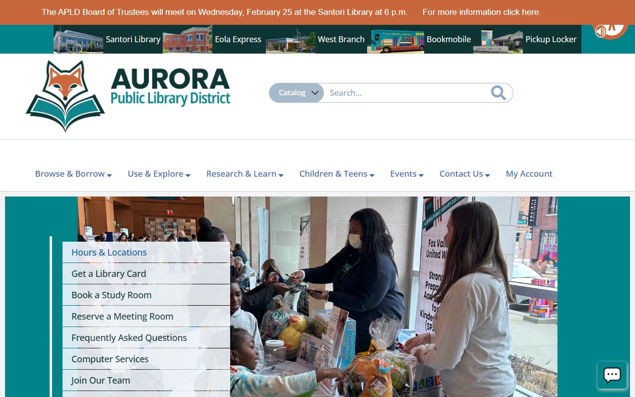 Aurora Public Library Community History Center at Santori Library for genealogy records