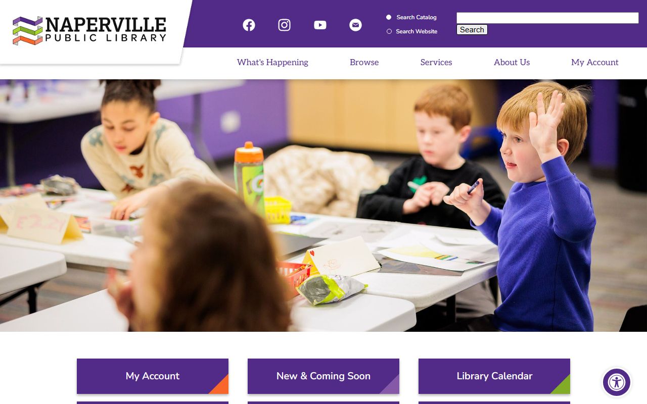 Naperville Public Library genealogy resources page for Naperville genealogy research