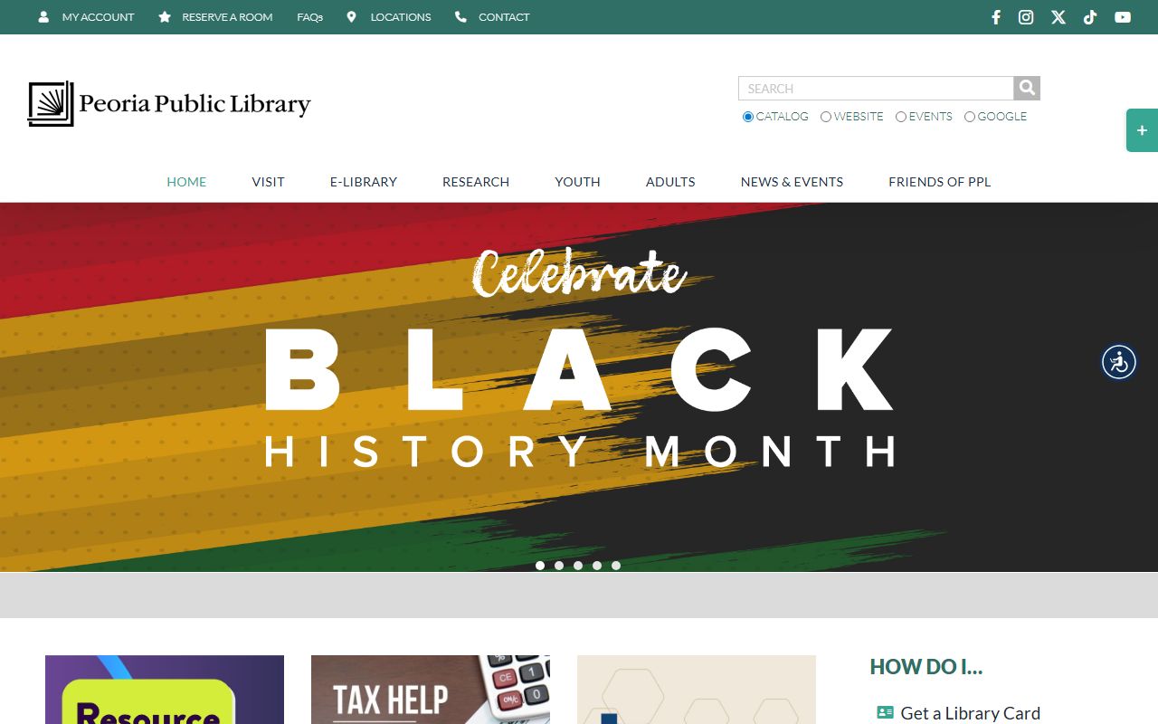 Peoria Public Library local history and genealogy resources for Peoria genealogy research