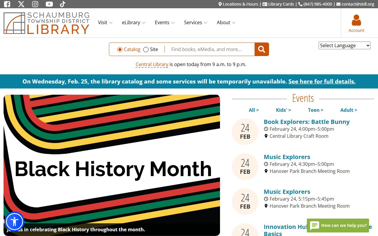Schaumburg Township District Library genealogy collection for Schaumburg genealogy research