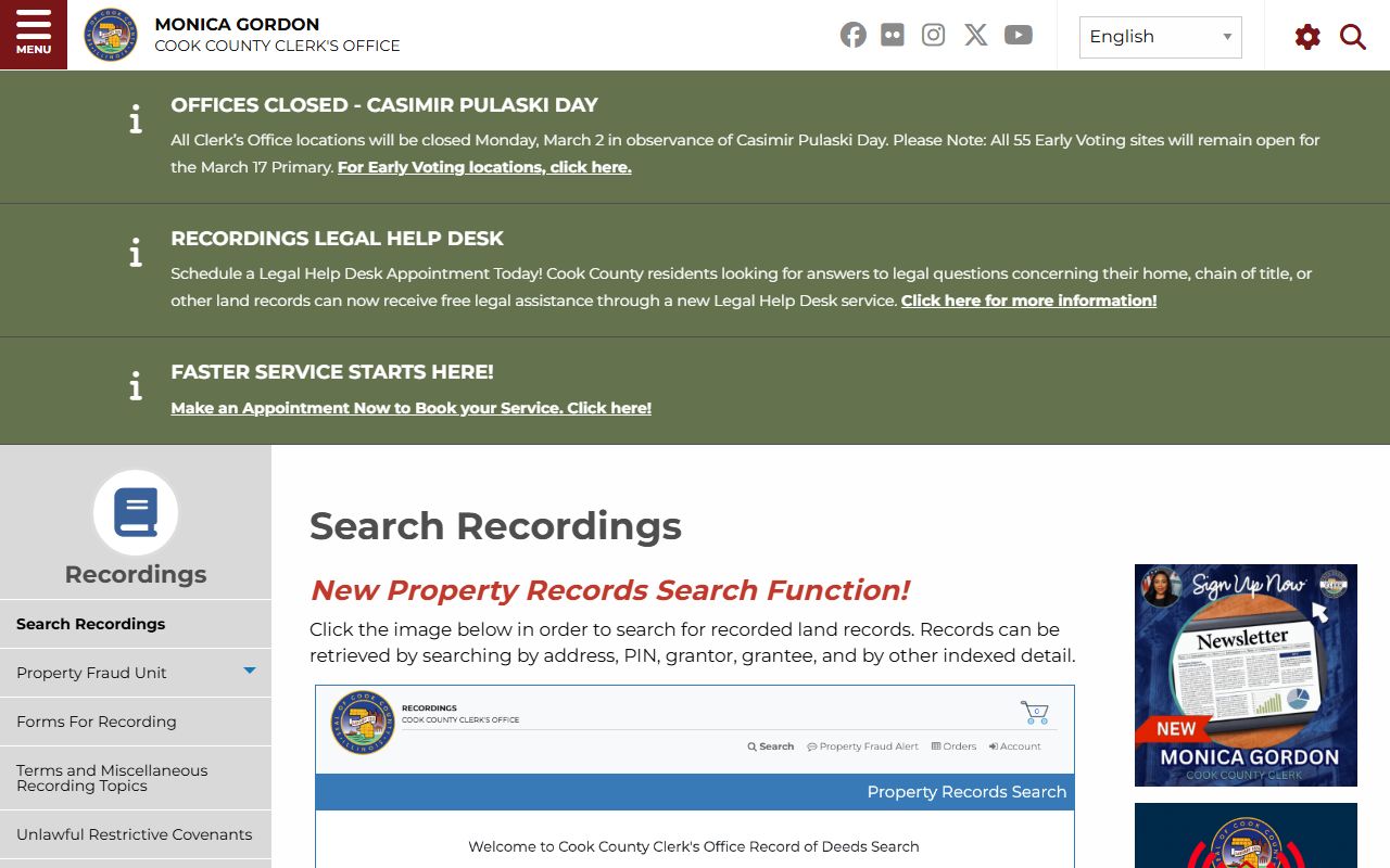 Cook County land records search for genealogy research